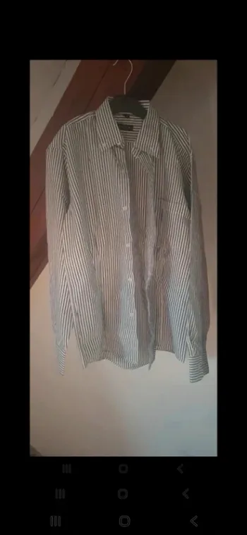 Chemise blanche rayée