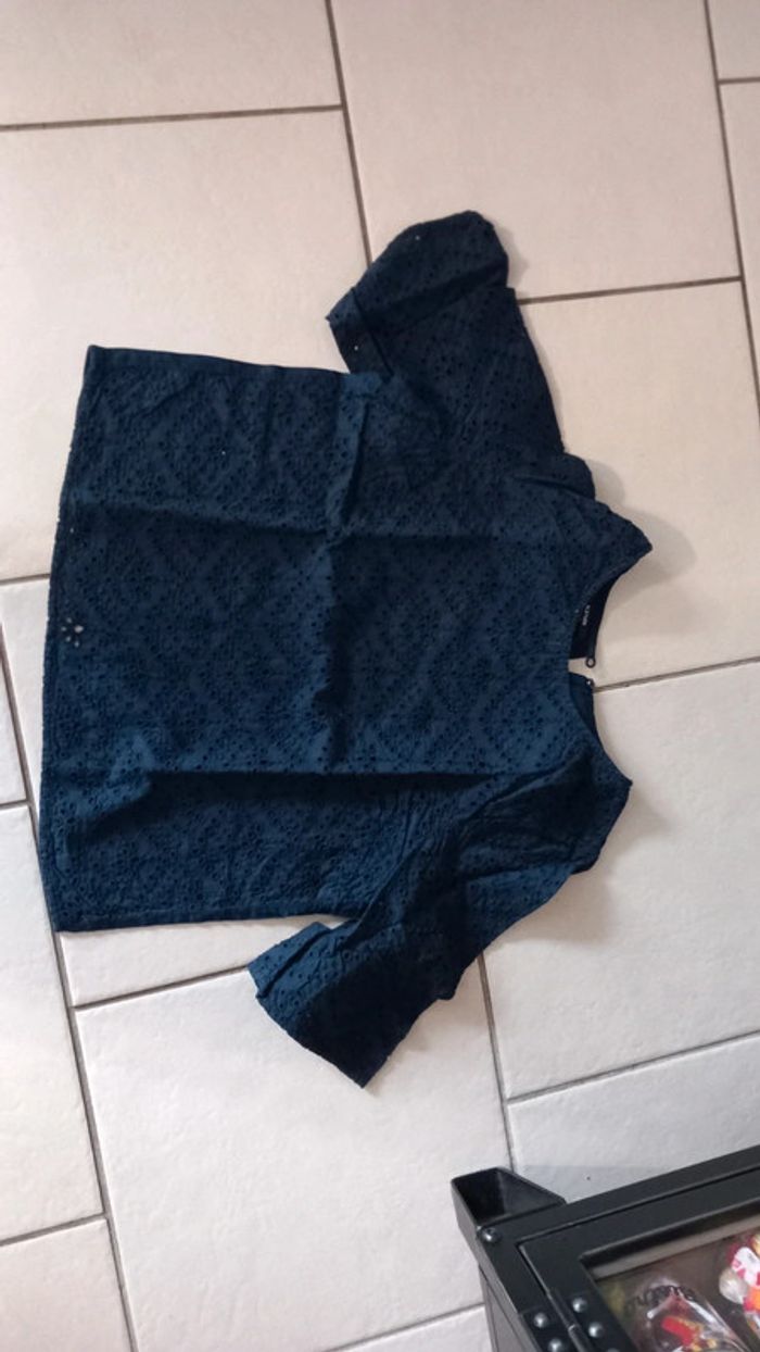 Tunique fille 14 ans marine manches 3/4 - photo numéro 2