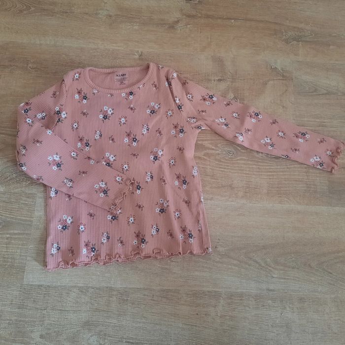 Haut manches longues fleuri fille 6 ans
