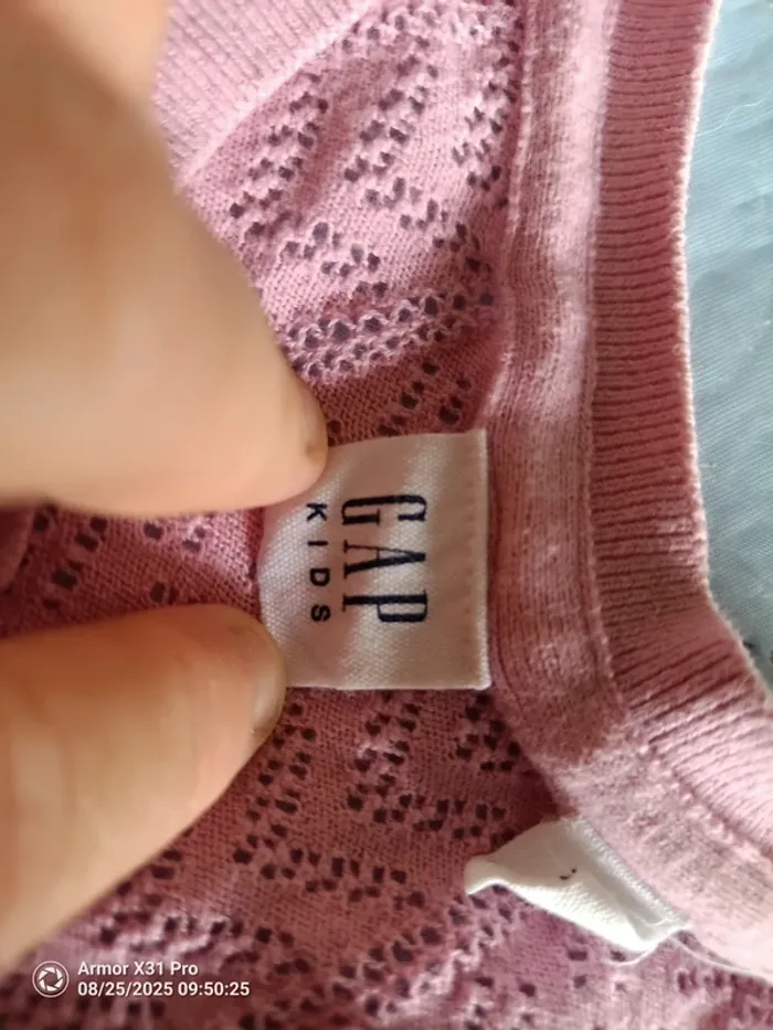 Gilet rose GAP kid XXL - photo numéro 2