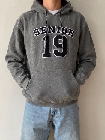 Sweat à capuche gris Senior 19 Jostens taille L