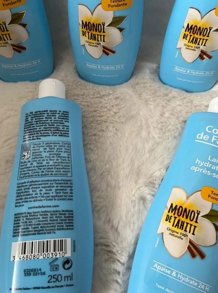 Lait hydratant après soleil au monoï Corine de Farme Lot de 5 bouteilles 250 ml - photo numéro 3