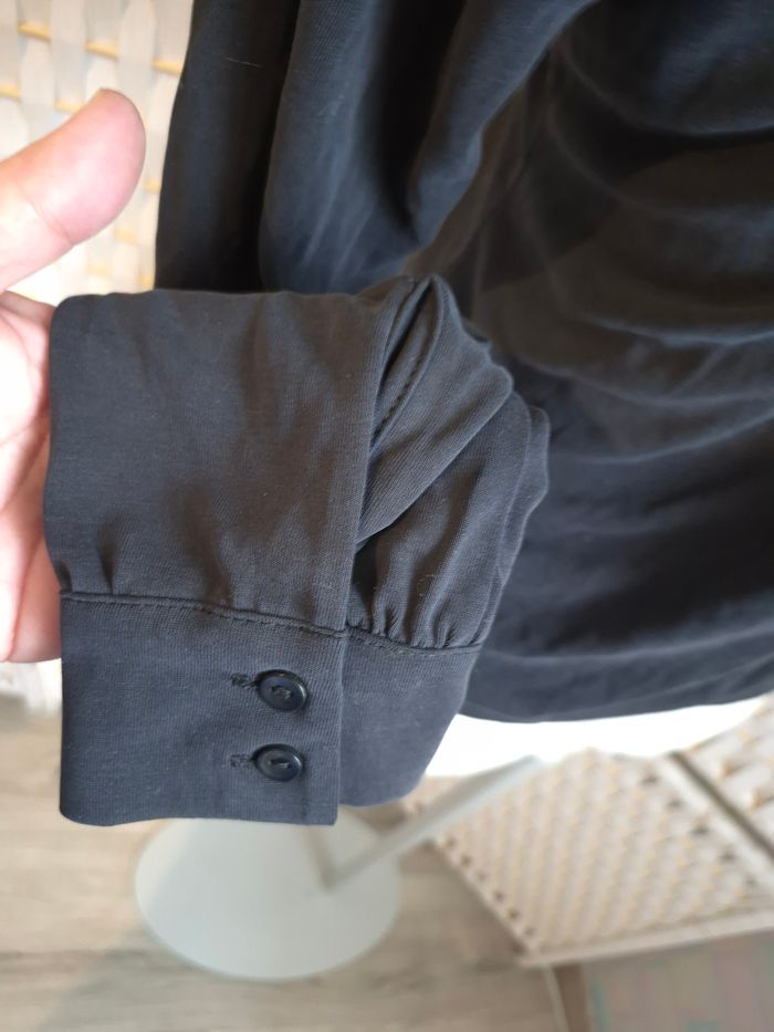 Joli haut cache-cœur noir Etam femme TS / 36 Très Bon État - photo numéro 8