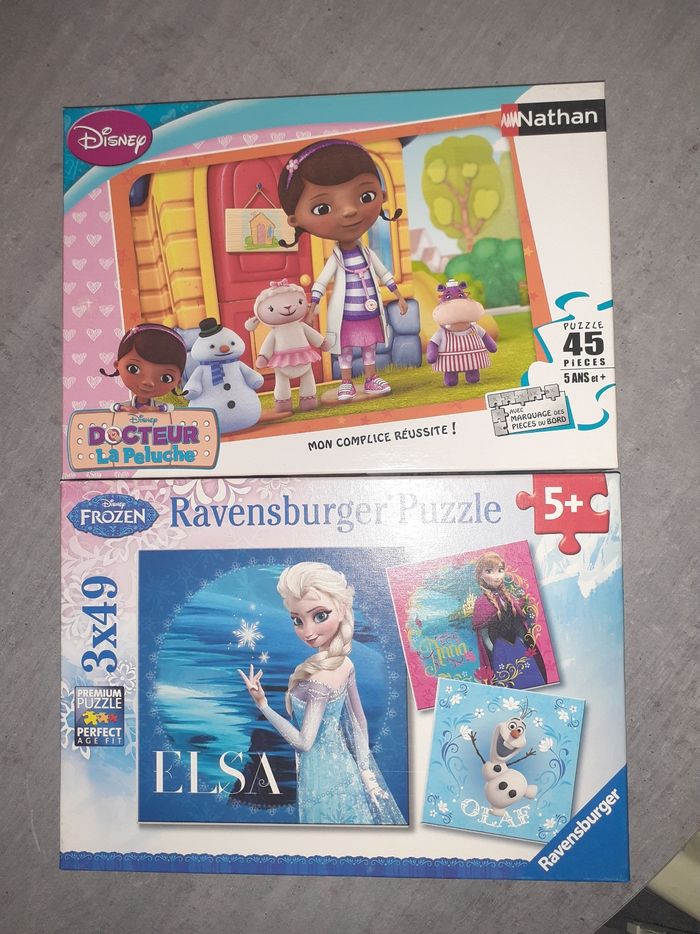 Lot puzzles reine des neiges