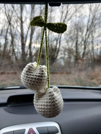 Décoration rétroviseur tulipe blanche