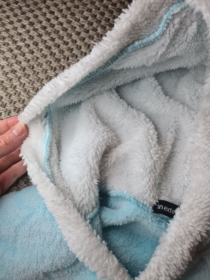 Poncho robe de chambre turquoise fille - 5 ans - photo numéro 5