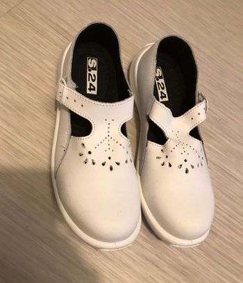 Chaussures de sécurité cuir blanc 39 quasiment neuves