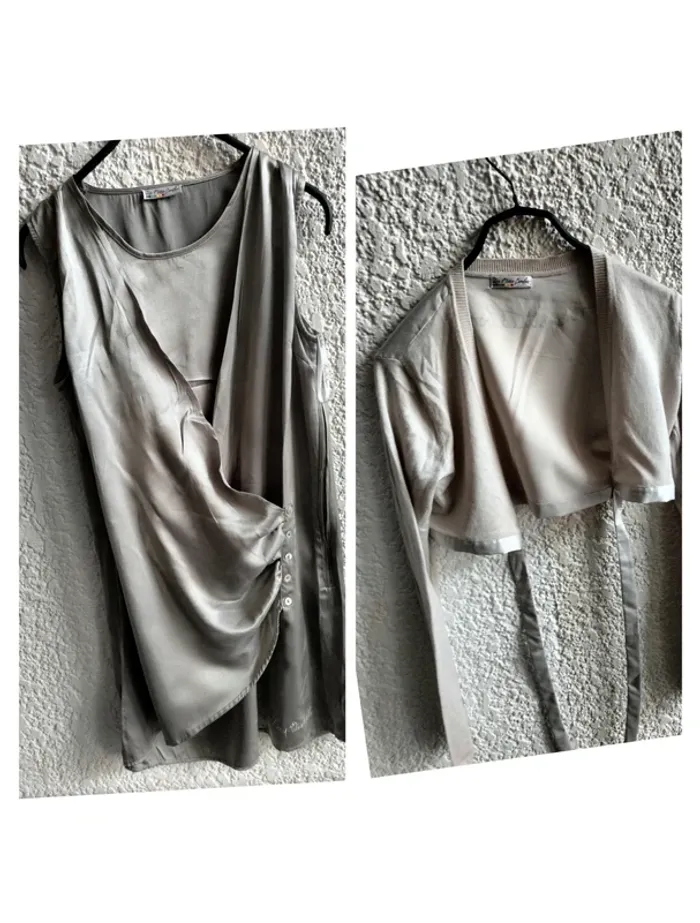 Robe en satin avec gilet les petites bombes