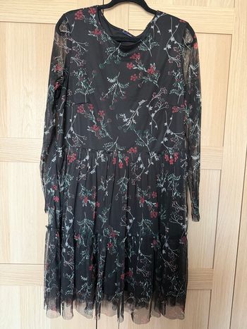 Robe fleuris automnale voile t.44
