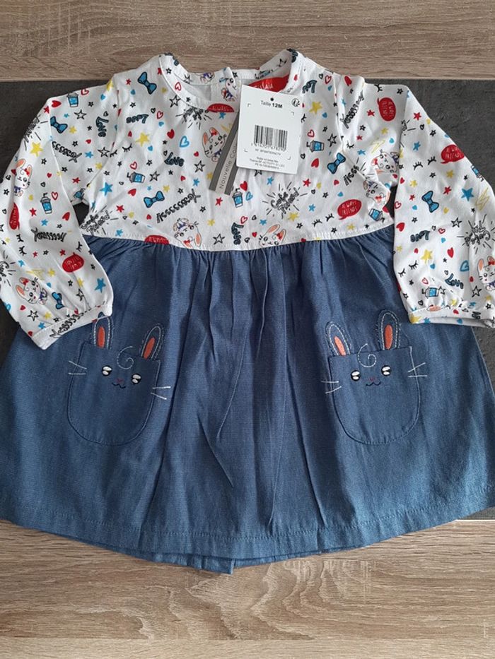 Robe manche longue légère 100% coton fille - photo numéro 2