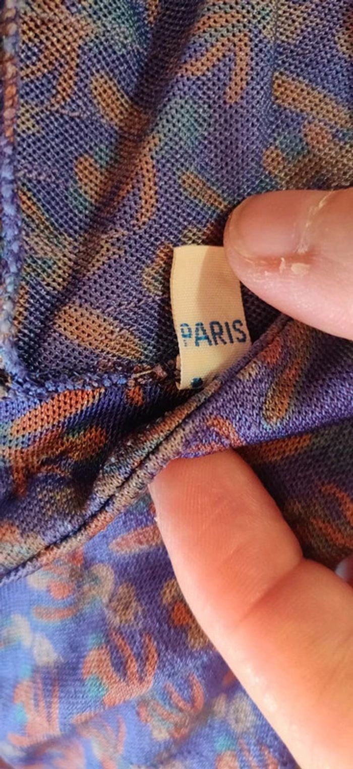 Robe vintage lilas Tricosa Paris 44 - photo numéro 5