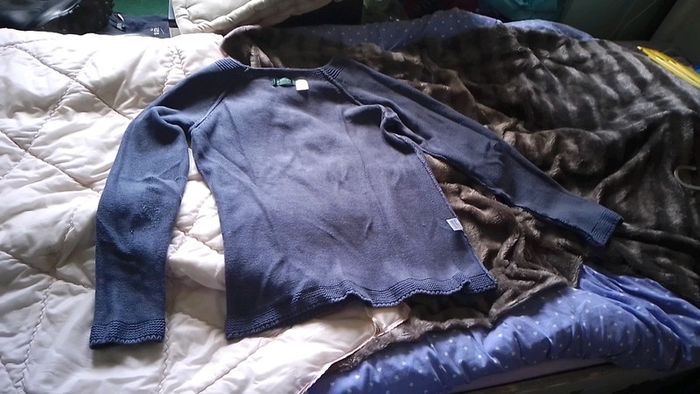Pull en coton bleu marine - photo numéro 10