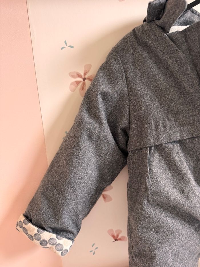 Manteau bébé fille chaud doublure polaire capuche - photo numéro 2