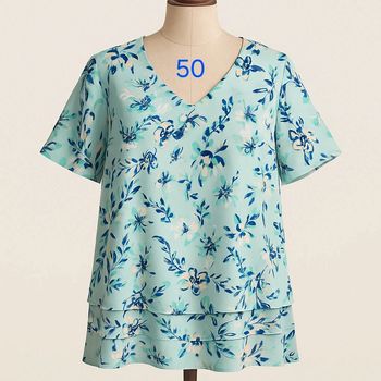 Blouse manches courtes fluide T50