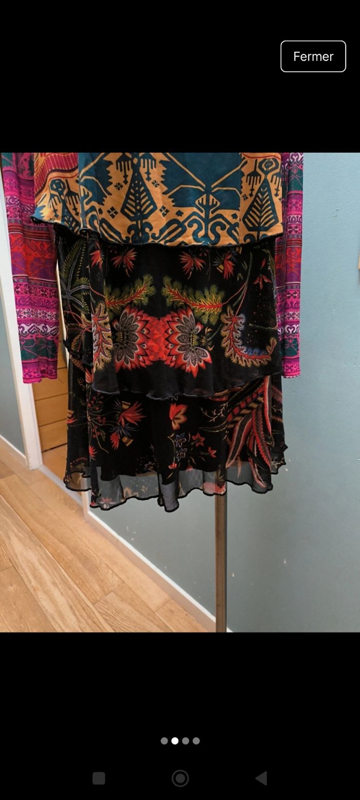 Robe à manches longues colorée de la marque Desigual. Taille 42 - photo numéro 3