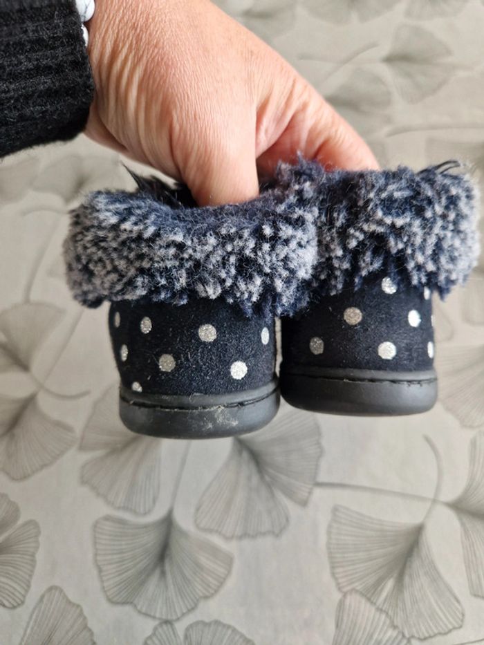 Chaussures bottines bellamy taille 26 cuir bleu - photo numéro 3