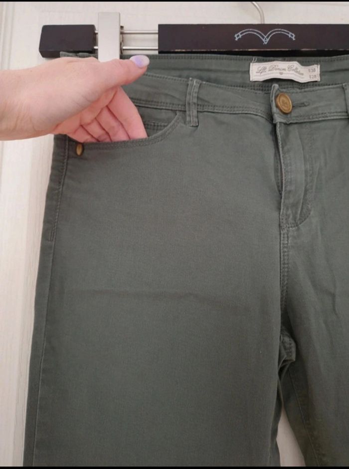 Jean skinny kaki taille basse 98% coton femme taille M/38 - photo numéro 3