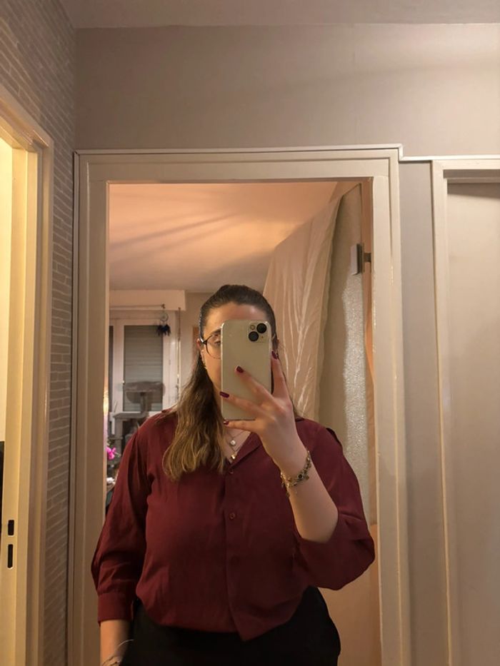 Blouse bordeaux - photo numéro 6