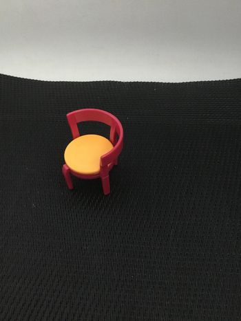 Playmobil chaise ronde rose/mauve assise orange pièces détachées