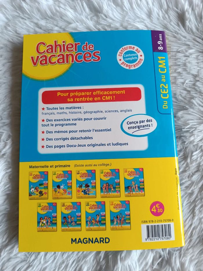 NEUF Cahier de vacances du CE2 au CM1 ( 8 9 ans) Magnard - photo numéro 13