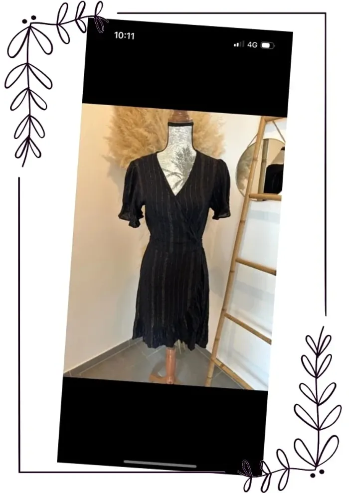 Robe d’été noire et doré