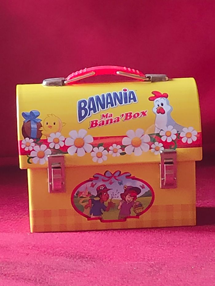 Petite valise banania en métal