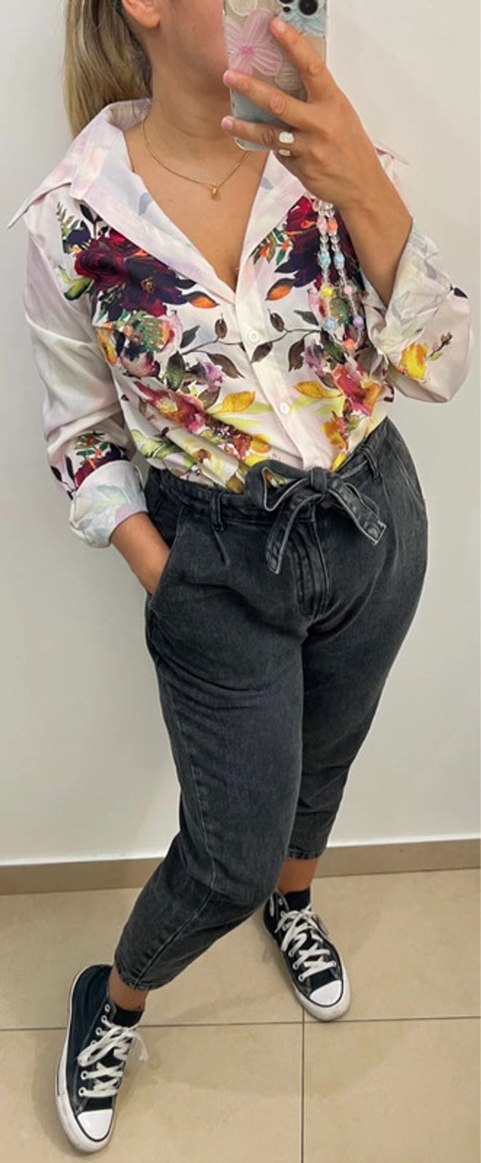 Chemise À Fleurs Taille M - photo numéro 5