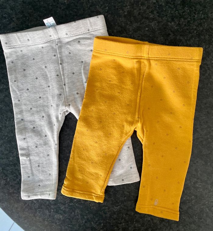 Lot 2 leggings 3 mois - Obaïbi