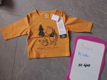 tee shirt winnie kiabi taille 3 mois