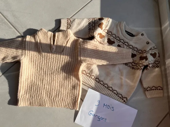 Lot de 2 pull hiver garçon
