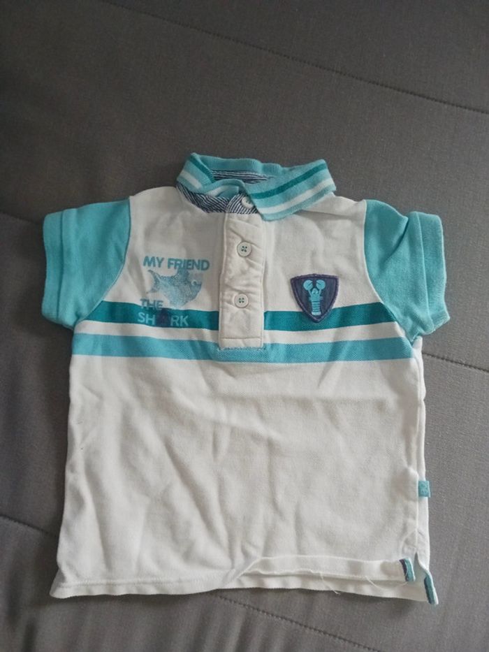 Lot 3 polos été bébé garçon 6mois : Obaïbi, Mon cœur - photo numéro 3