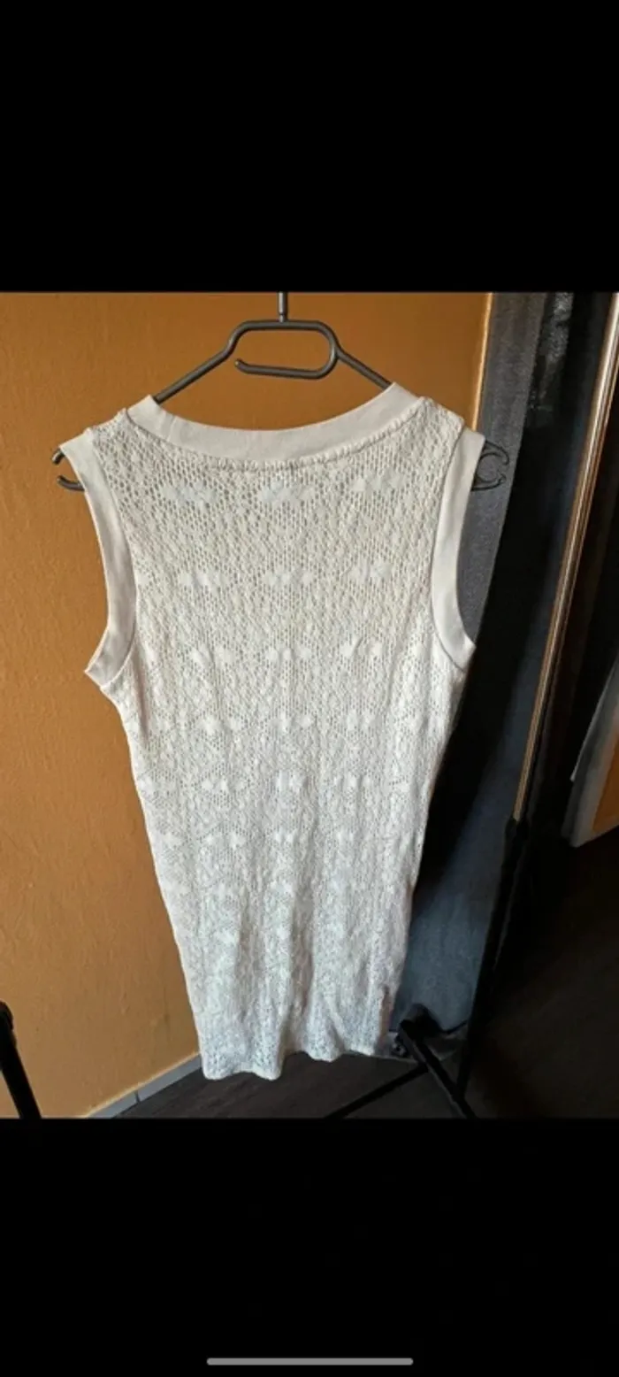 Robe col rond en dentelle beige TM - photo numéro 3