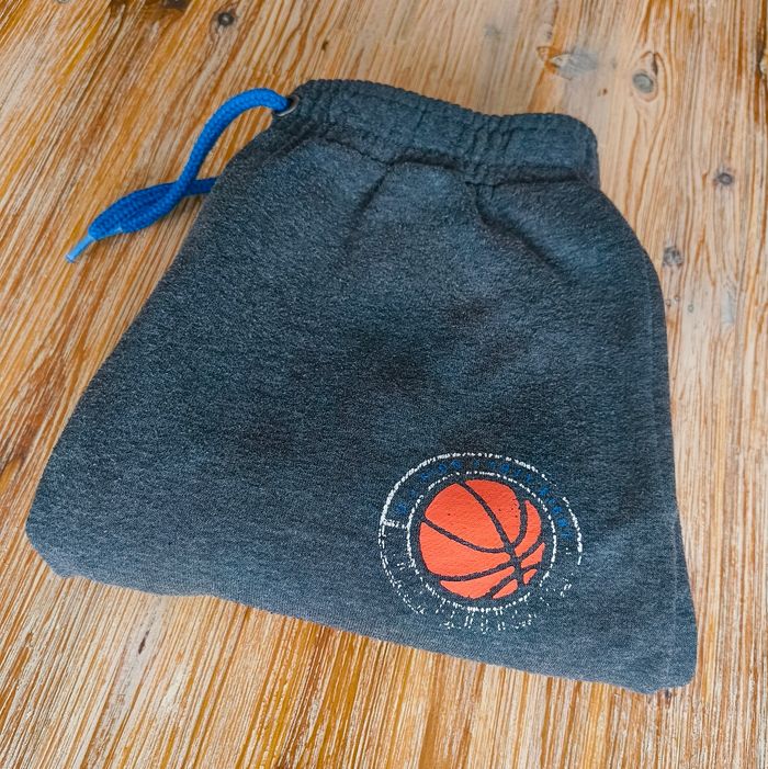 Jogging Garçon In Extenso 14 ans Molleton Chaud Gris Anthracite Basketball - photo numéro 2