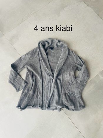 Gilet gris 4 ans kiabi