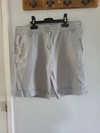 Cache cache short lin coton gris taille 40
