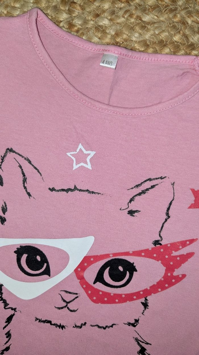 Tee shirt manches courtes fille - 4 ans - photo numéro 2