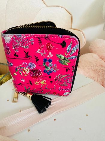 Porte monnaie Girly fleurie / cartes