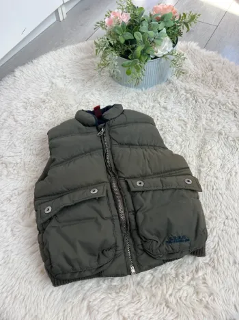 Doudoune sans manches matelassés kaki  2/3 ans