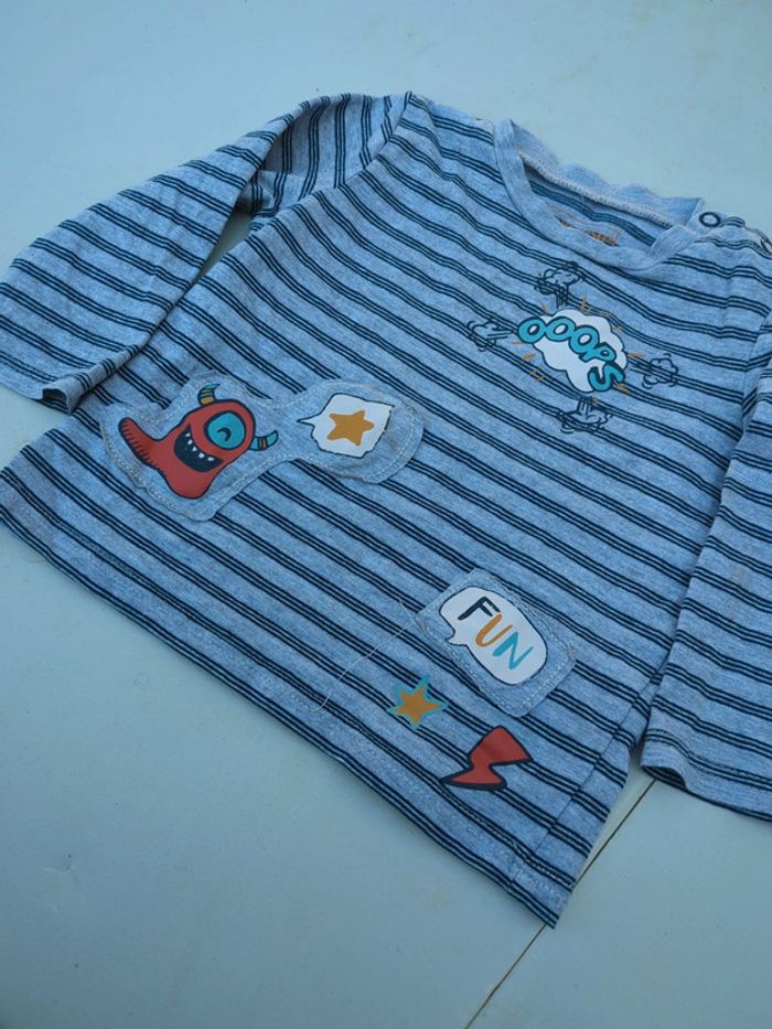 Tee-shirt manches longues 18-24mois - photo numéro 2