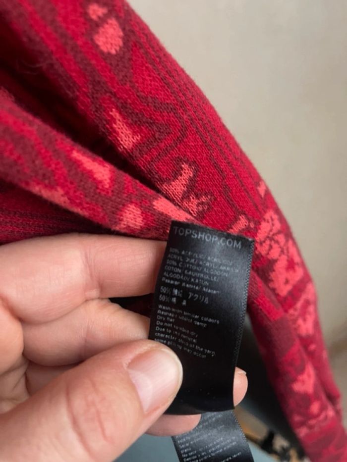 Pull jaquard rouge - photo numéro 8