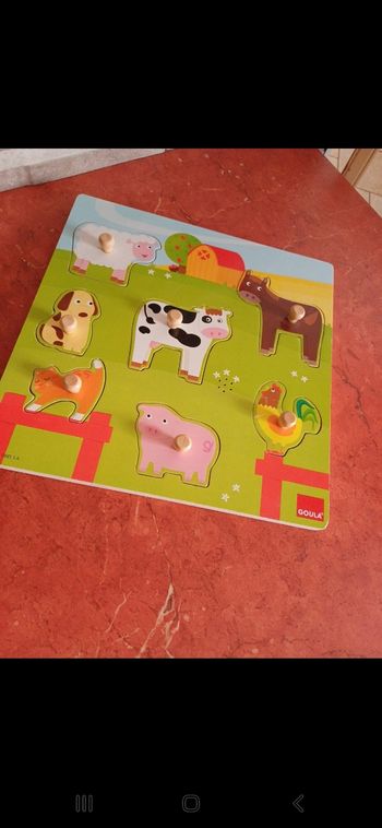 Puzzle sonore en bois thème " la ferme "