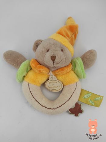 Doudou Hochet Ours DC2645 Doudou et compagnie