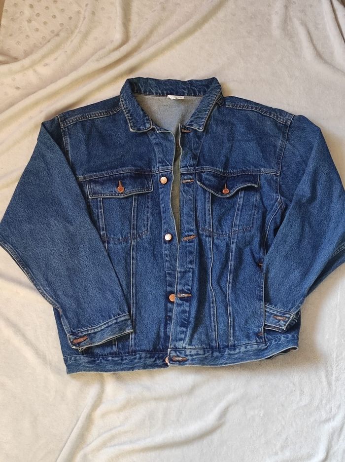 Veste vintage jean grande taille T4 - photo numéro 2