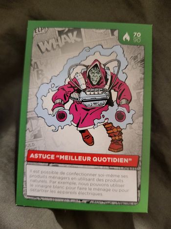 Carte Héros DC Auchan 2022 n° 70 /90 astuce "meilleur quotidien"