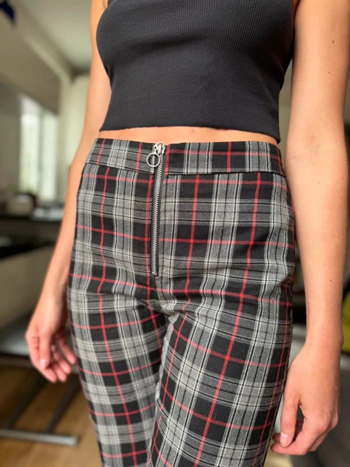 Pantalon évasé à carreaux écossais  Suite Benedict Size S - photo numéro 4
