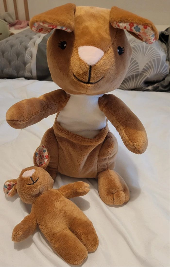 Peluche maman et bébé kangourou - photo numéro 2