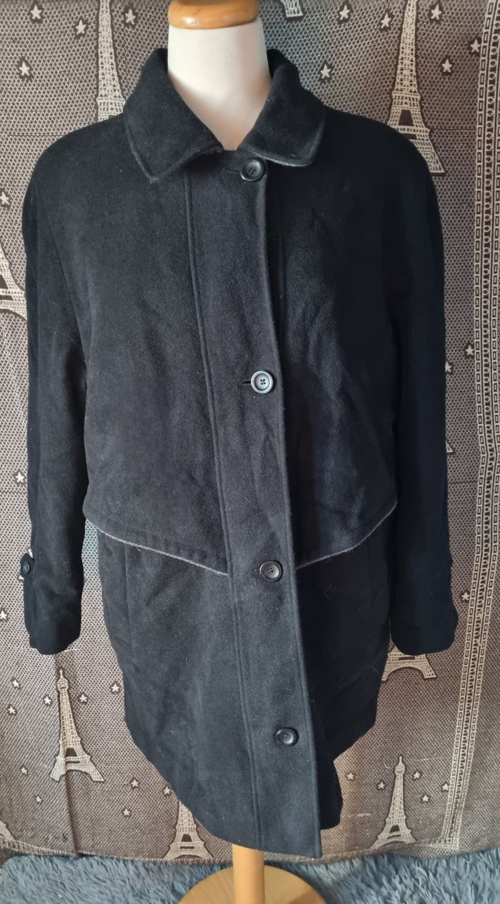 Caban noir à boutons taille 46