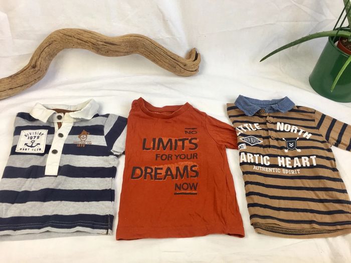 Lot de 3 t-shirt / polos manches longues 2 ans - photo numéro 2