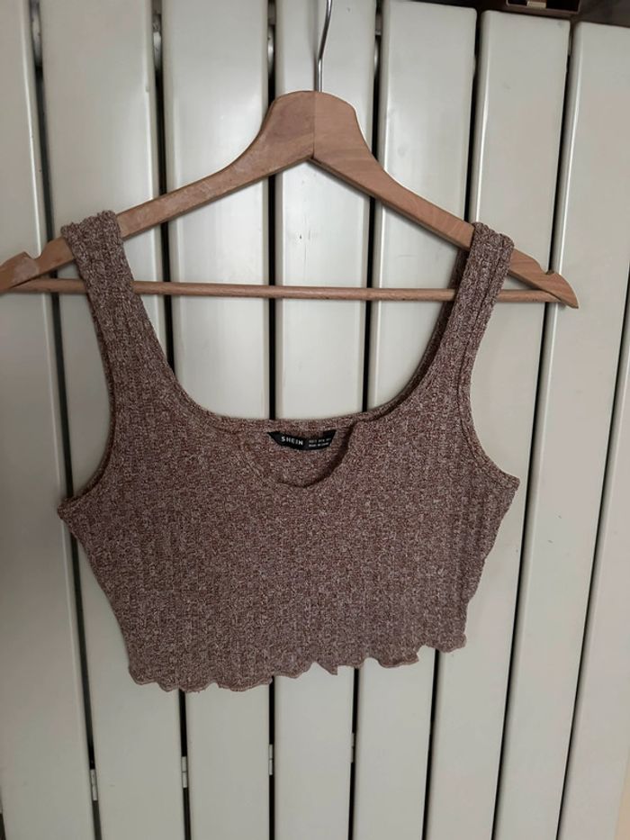 Haut court shein marron