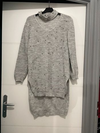 Pull long gris M/L